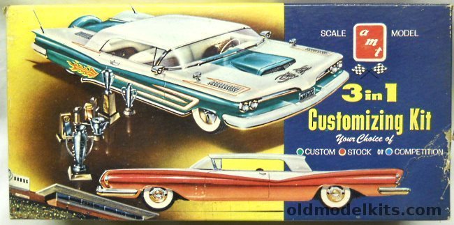 AMT 1/25 1959 Ford Galaxie Hardtop 3 in 1 Customizing Kit - Stock / Custom / Competition, 139 plastic model kit